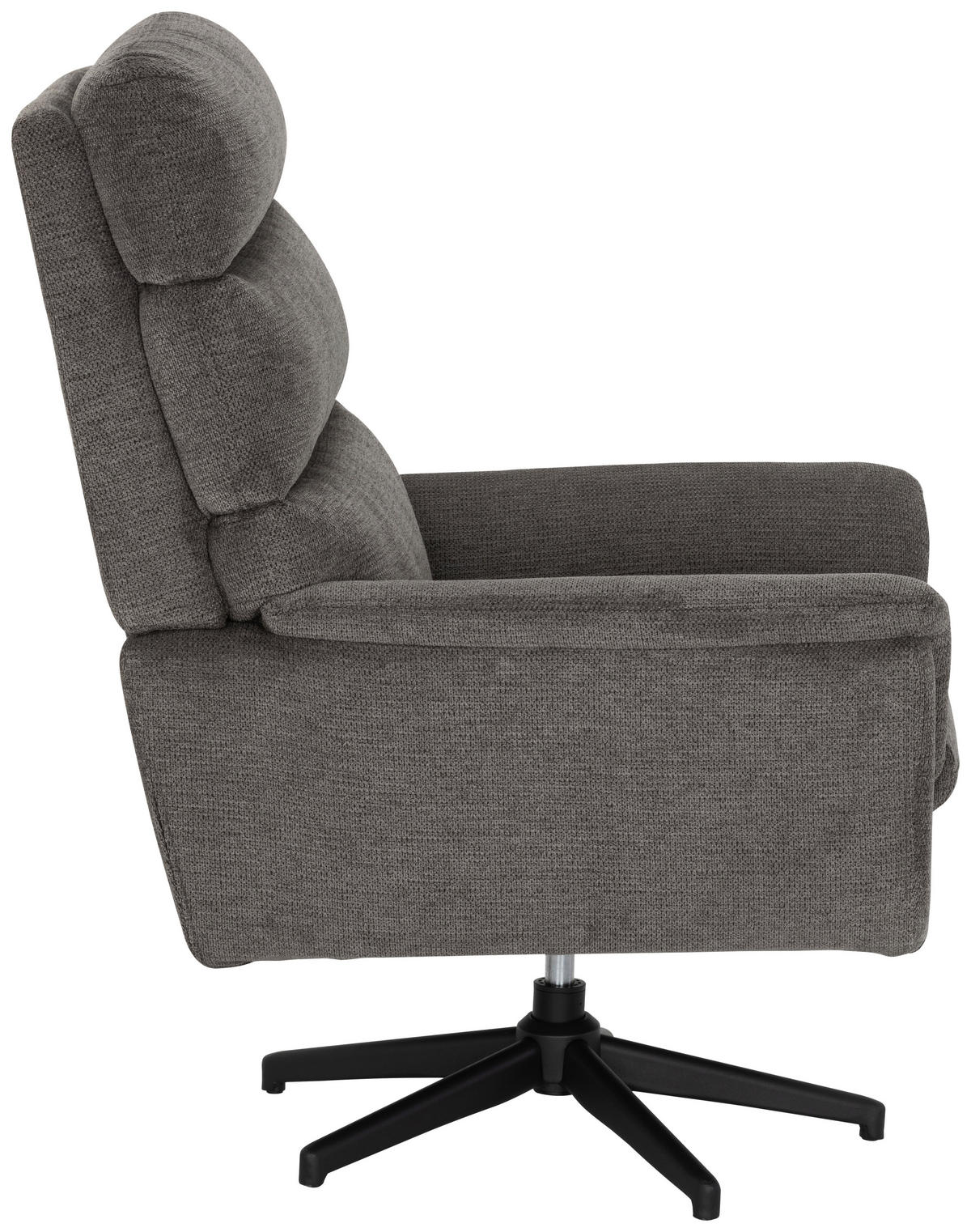 SESSEL in Webstoff Grau  - Schwarz/Grau, KONVENTIONELL, Textil/Metall (76/103/89cm) - Livetastic