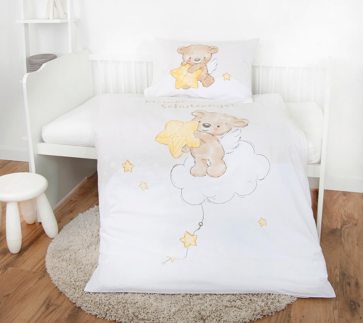 BABYBETTWÄSCHE Kleiner Schutzengel 100/135 cm  - Beigebraun, Basics, Textil (100/135cm) - baby best