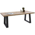 ESSTISCH in Holz, Metall 220/100/76 cm  - Wildeiche/Anthrazit, Design, Holz/Metall (220/100/76cm) - Waldwelt
