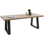 ESSTISCH in Holz, Metall 220/100/76 cm  - Wildeiche/Anthrazit, Design, Holz/Metall (220/100/76cm) - Waldwelt