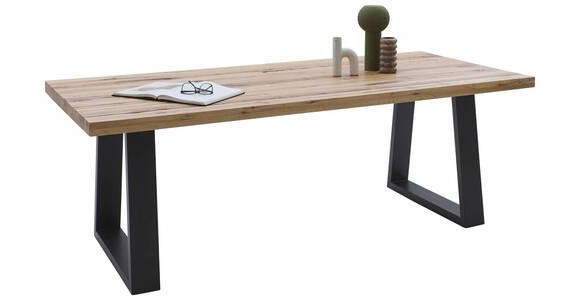 ESSTISCH in Holz, Metall 220/100/76 cm - Wildeiche/Anthrazit, Design, Holz/Metall (220/100/76cm) - Waldwelt
