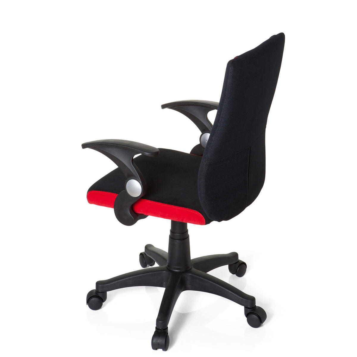 OTOČNÁ ŽIDLE PRO MLÁDEŽ, červená, černá - černá/červená, Basics, plast (50/87-97/40cm) - MID.YOU