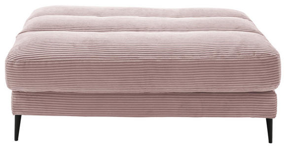 HOCKERBANK 120/43/90 cm Cord Rosa Metall  - Schwarz/Rosa, Design, Textil/Metall (120/43/90cm) - Dieter Knoll