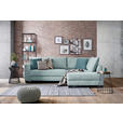 ECKSOFA in Cord Blaugrau  - Blaugrau/Petrol, KONVENTIONELL, Holz/Textil (267/181cm) - Carryhome