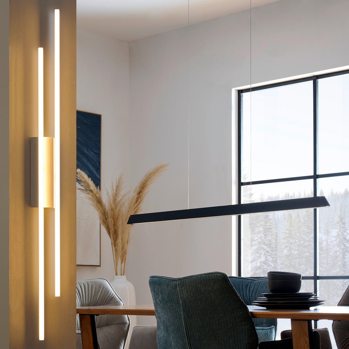 LED-HÄNGELEUCHTE 120/3/140 cm  - Schwarz/Weiß, Design, Metall (120/3/140cm) - BOPP