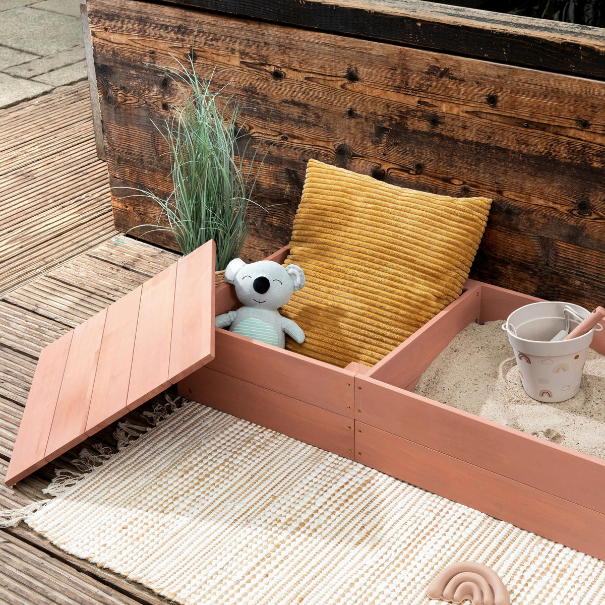 SANDKASTEN 150/45/20 cm  - Basics, Holz (150/45/20cm) - MUDDY BUDDY