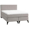 BOXSPRINGBETT 140/200 cm  in Grau  - Schwarz/Grau, Basics, Textil/Metall (140/200cm) - Boxxx