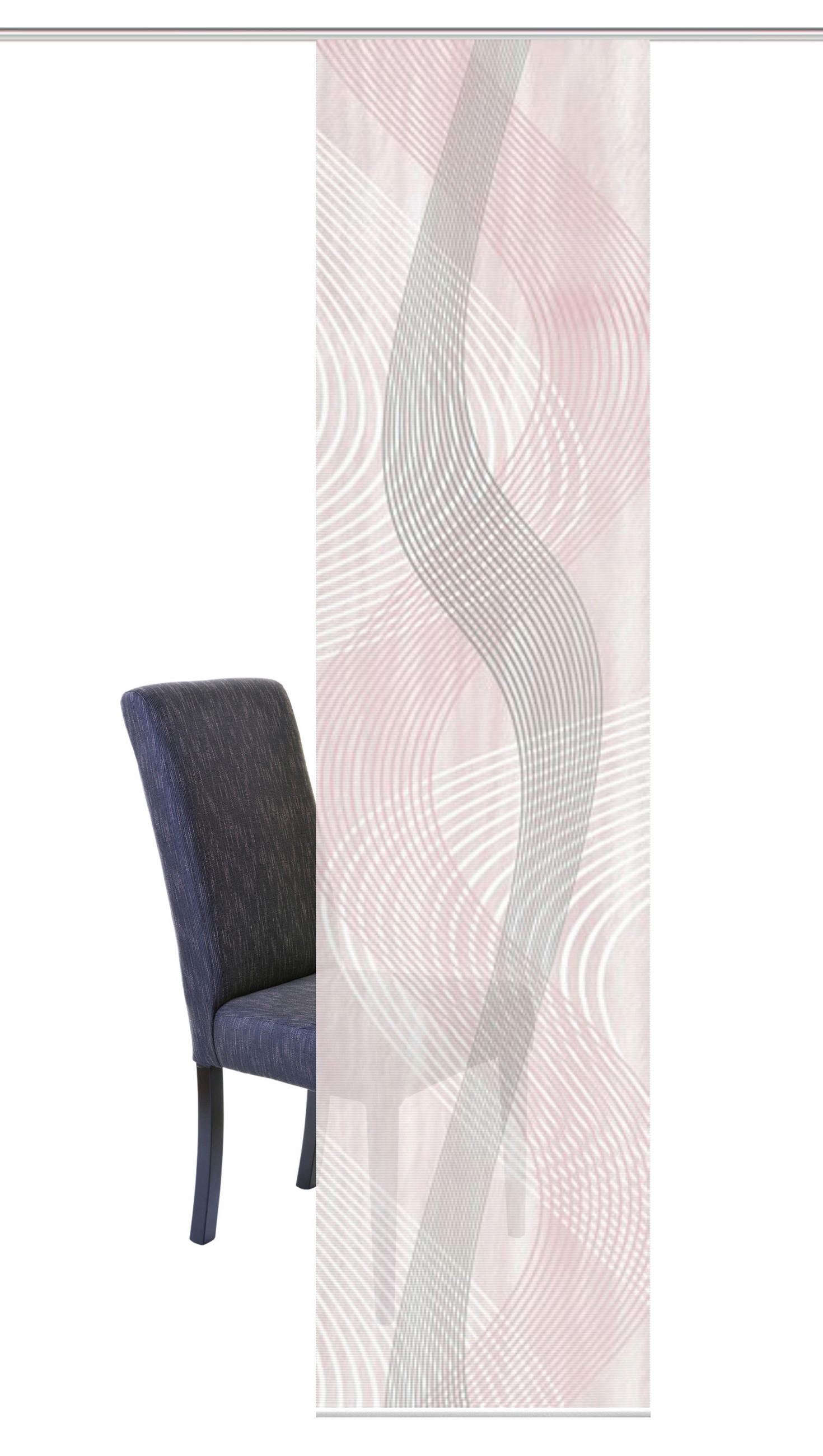 FLÄCHENVORHANG in Rosa, Rot halbtransparent  - Rot/Rosa, Design, Textil (60/260cm)