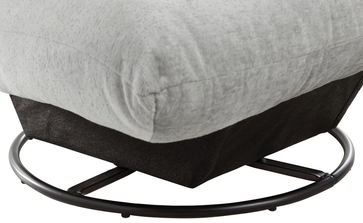 RELAXSESSEL in Textil Grau  - Schwarz/Grau, Design, Textil/Metall (100/78/96cm) - Livetastic