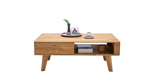 COUCHTISCH in Holz 120/70/45 cm - Champagner/Eichefarben, KONVENTIONELL, Holz/Metall (120/70/45cm) - Voleo