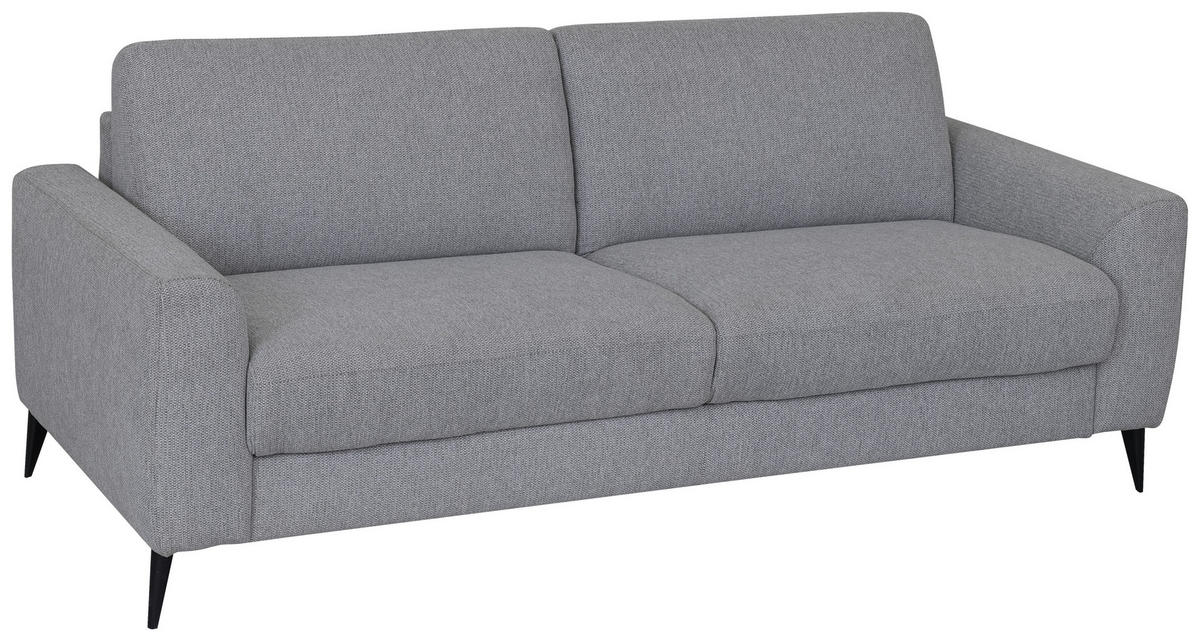 SCHLAFSOFA Webstoff Grau  - Schwarz/Grau, MODERN, Textil/Metall (219/92/101cm) - Livetastic