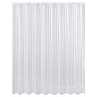 KRATKA TRANSPARENTNA ZAVESA bela - bela, Osnovno, tekstil (120cm)