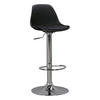 BARHOCKER in Kunststoff, Textil Schwarz  - Chromfarben/Schwarz, Modern, Kunststoff/Textil (40/104/40cm) - MID.YOU