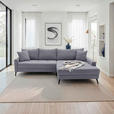 ECKSOFA  in Cord Grau  280/173 cm  - Schwarz/Grau, KONVENTIONELL, Textil/Metall (280/173cm) - Hom`in