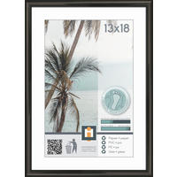 RÁM NA OBRAZY, 1 foto 13 cm x 18 cm - čierna, Basics, plast/sklo (14/19cm)