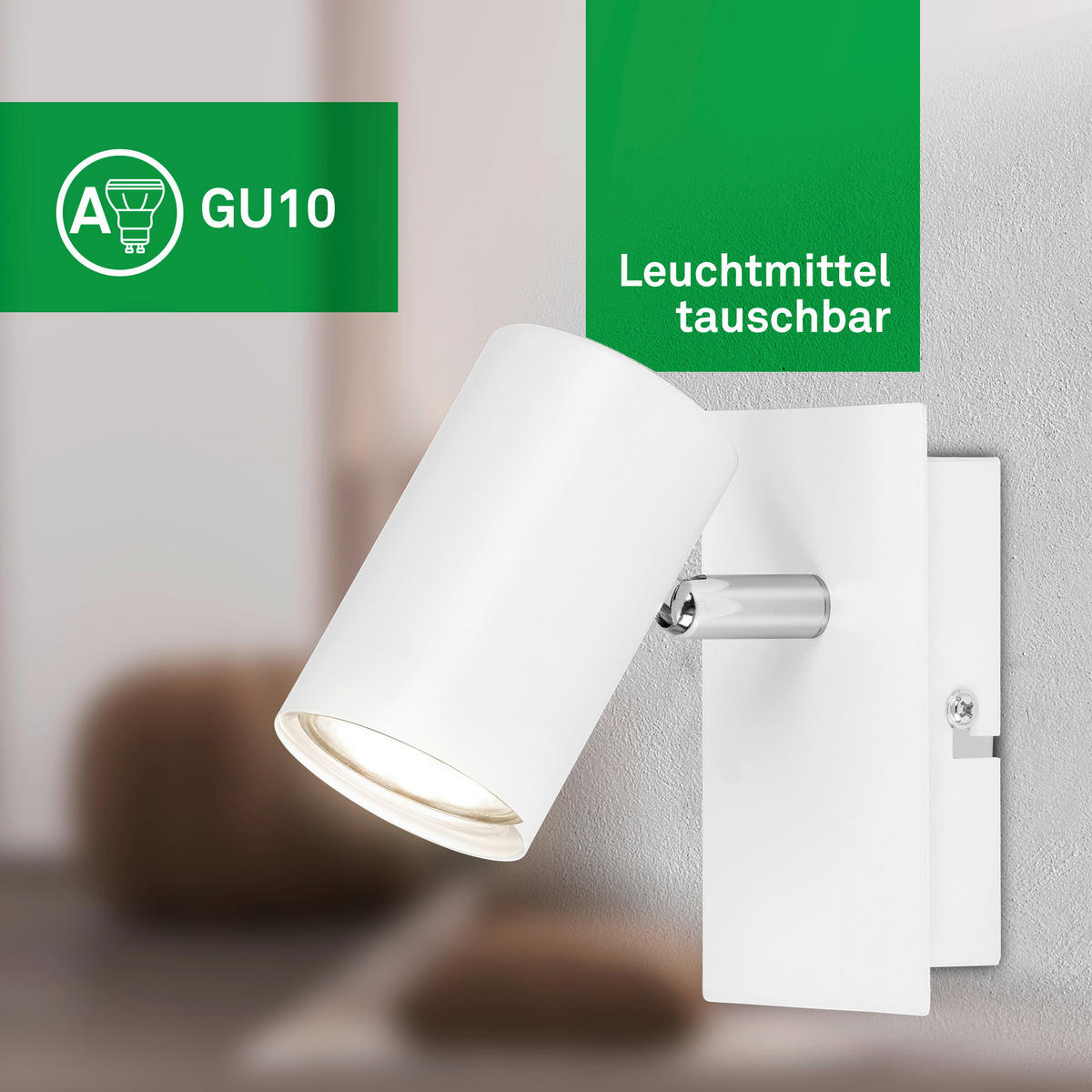 LED-SPOTKOPF Isil A 12/8/12,5 cm   - Weiß, Basics, Metall (12/8/12,5cm)