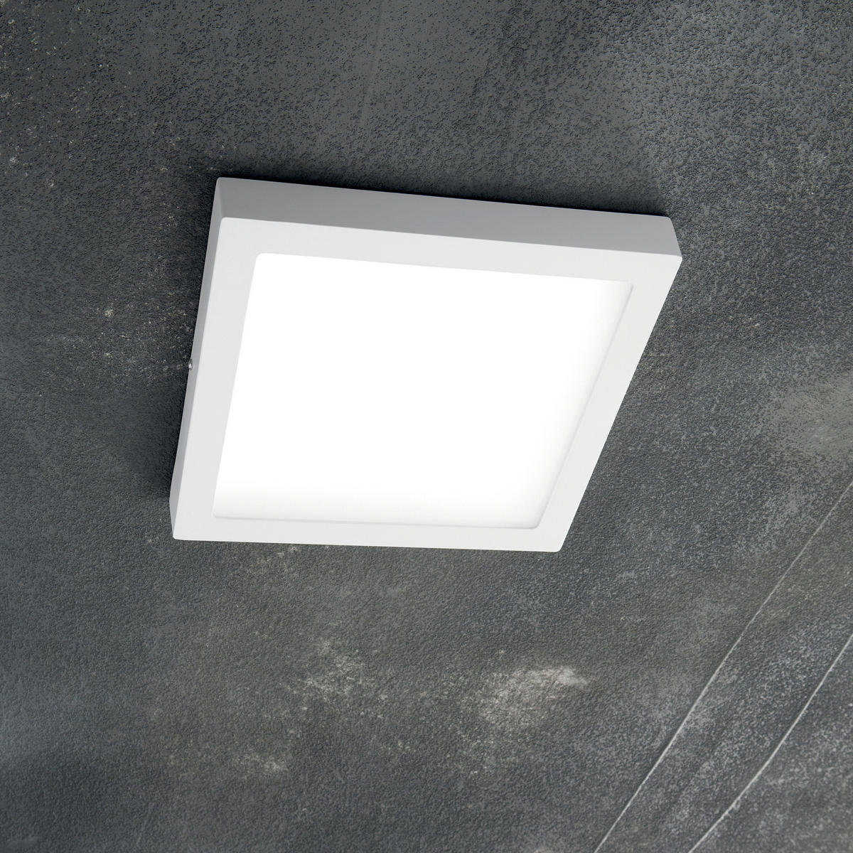 LED-DECKENLEUCHTE Universal Square 40/4 cm   - Weiß, KONVENTIONELL, Kunststoff/Metall (40/4cm) - Ideal Lux