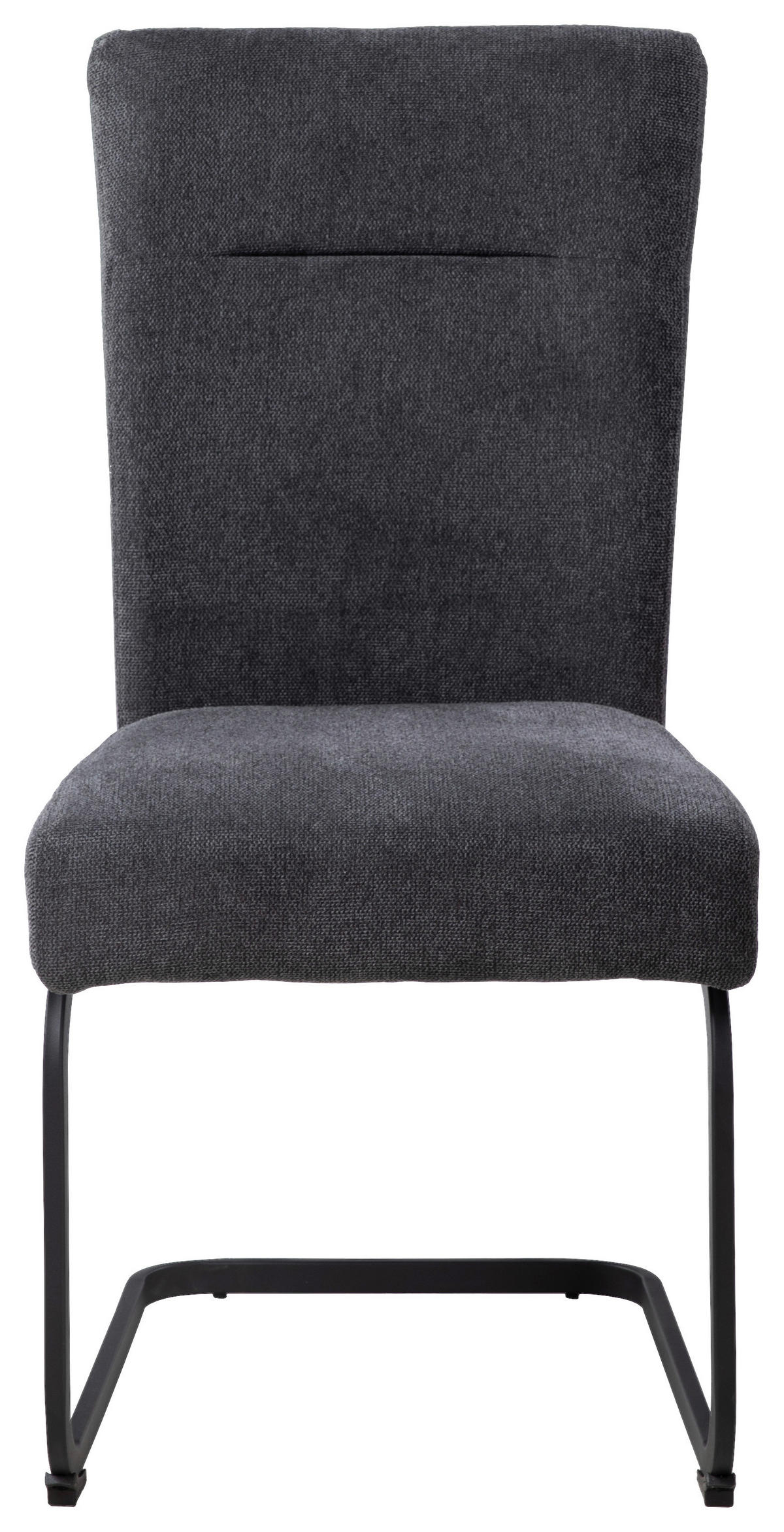 SZÁNKÓTALPAS SZÉK fém, textil szürke  - fekete/szürke, Design, textil/fém (48/94/62cm) - Xora