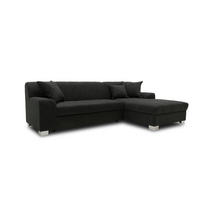 ECKSOFA CAPRI Schwarz  - Chromfarben/Schwarz, KONVENTIONELL, Textil (239/152cm) - MID.YOU