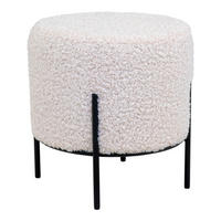 HOCKER Schwarz, Weiß  - Schwarz/Weiß, Design, Textil/Metall (35.5/37cm)