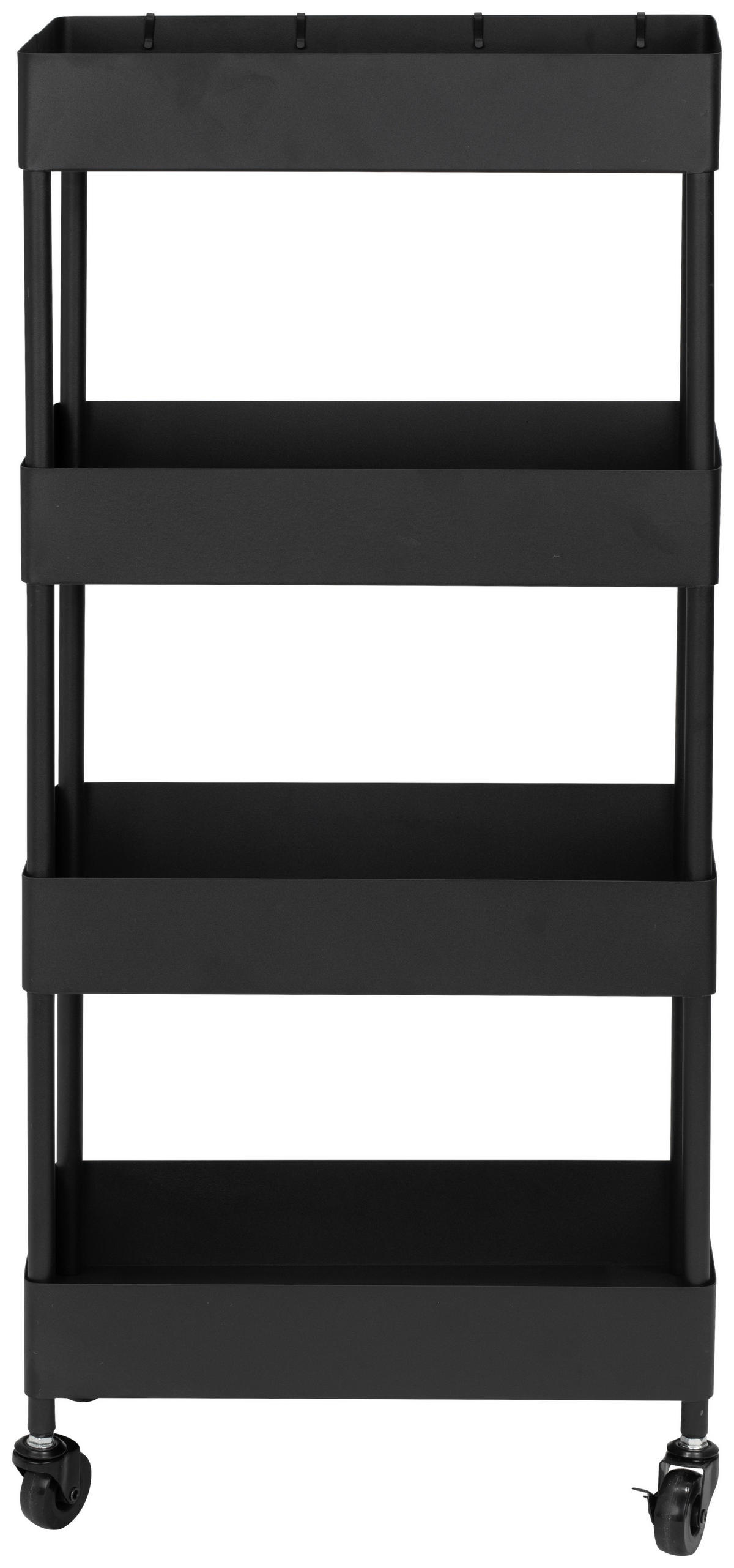 SERVIERWAGEN Schwarz  - Schwarz, MODERN, Metall (40/90/22cm) - PBJ