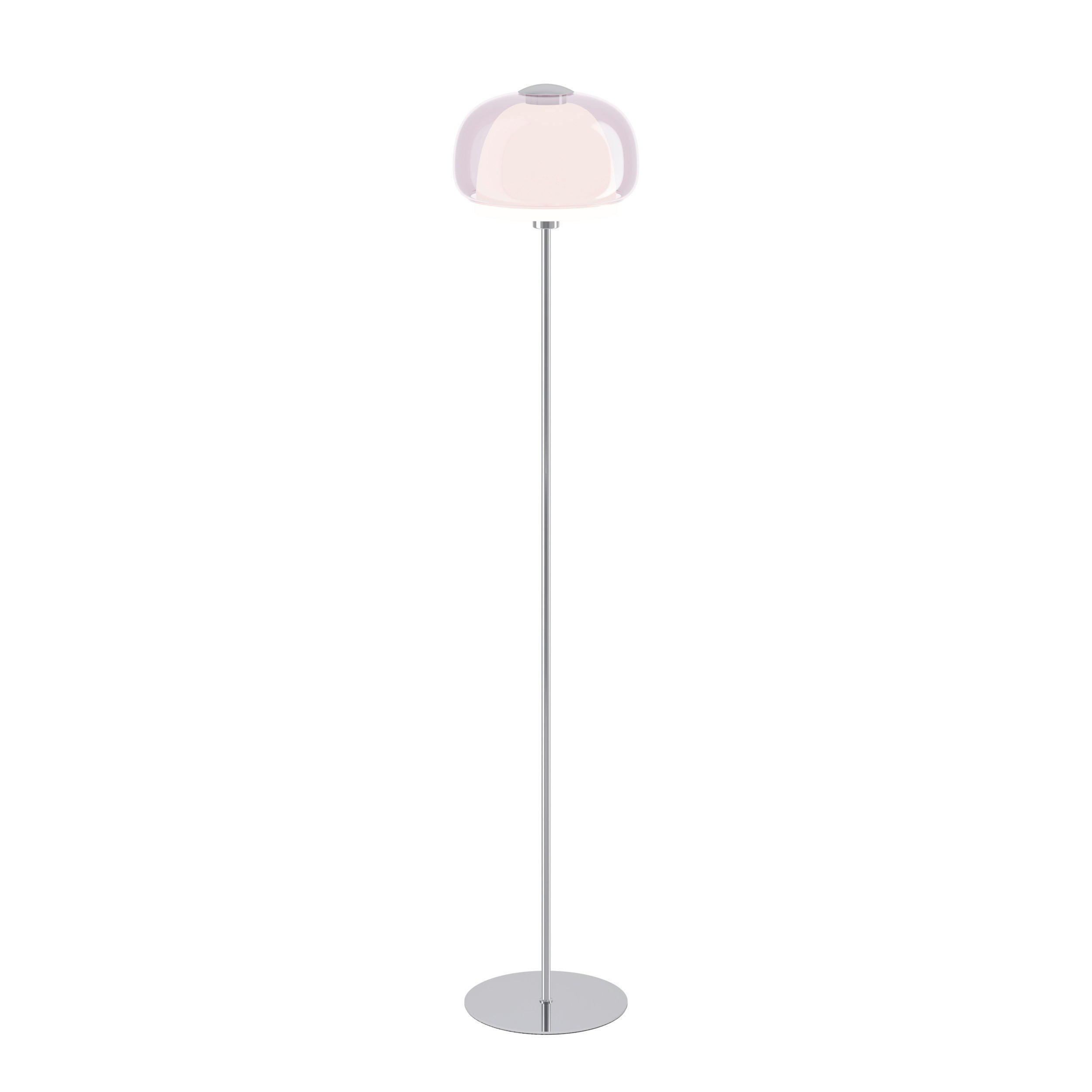 STEHLEUCHTE Belomontejo 22/160 cm  - Rosa/Weiß, Design, Glas/Metall (22/160cm) - Eglo