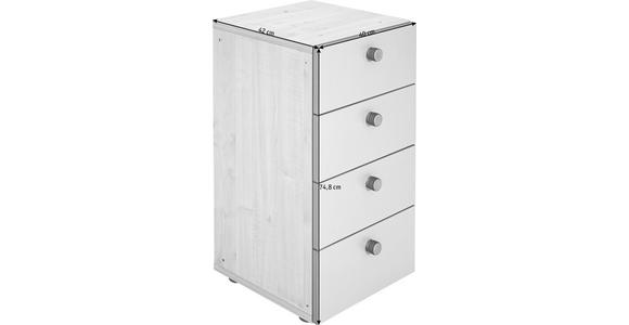 ANSTELLCONTAINER 40/74,8/42 cm  - Ahornfarben/Alufarben, KONVENTIONELL, Holzwerkstoff/Metall (40/74,8/42cm) - Venda