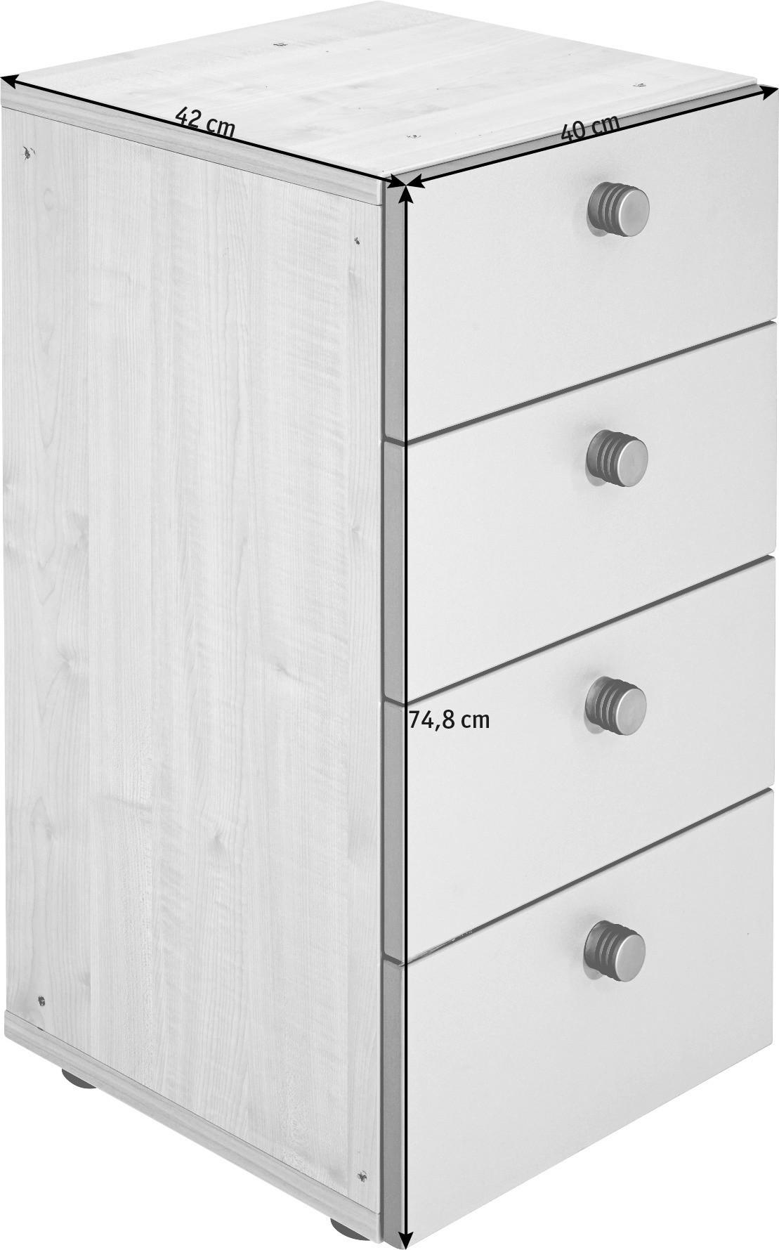 ANSTELLCONTAINER Ahornfarben  - Ahornfarben/Alufarben, KONVENTIONELL, Holzwerkstoff/Metall (40/74,8/42cm) - Venda