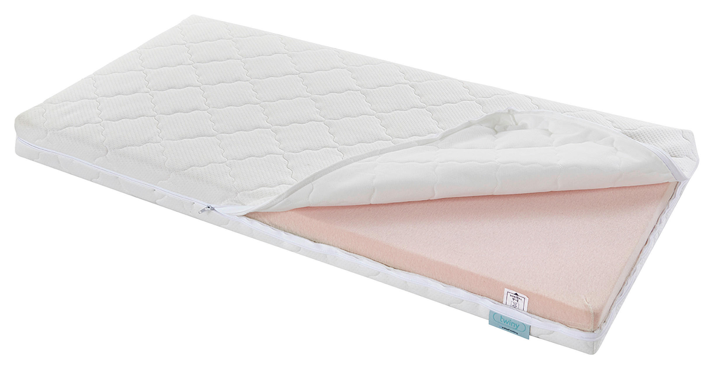 KINDERMATRATZE Twiny 60/120 cm  - Weiß, Basics, Textil (60/120cm) - Yatas