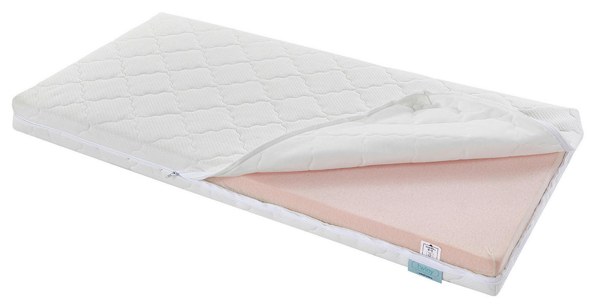 KINDERMATRATZE Twiny 60/120 cm  - Weiß, Basics, Textil (60/120cm) - Yatas