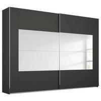 SCHWEBETÜRENSCHRANK 316/236/68 cm Graphitfarben  - Chromfarben/Graphitfarben, Design, Holzwerkstoff/Metall (316/236/68cm) - Xora