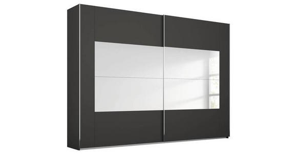 SCHWEBETÜRENSCHRANK 271/236/68 cm 2-türig  - Chromfarben/Graphitfarben, Design, Glas/Holzwerkstoff (271/236/68cm) - Xora