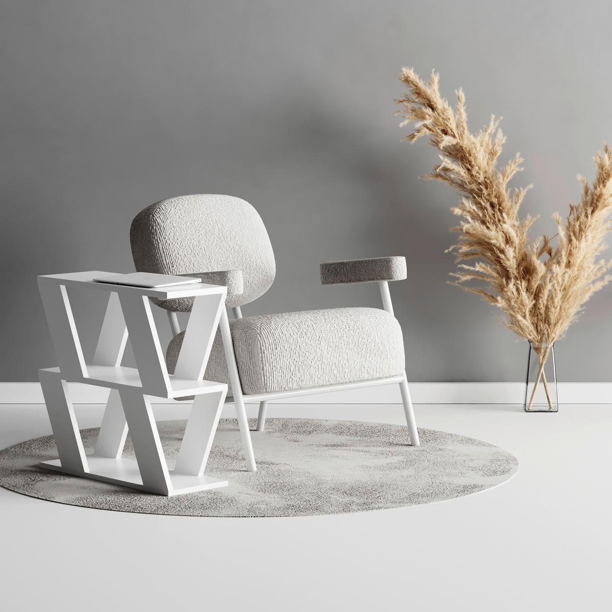 BEISTELLTISCH in Holzwerkstoff  - Weiss, Design, Holzwerkstoff (60/56/22cm) - Livetastic