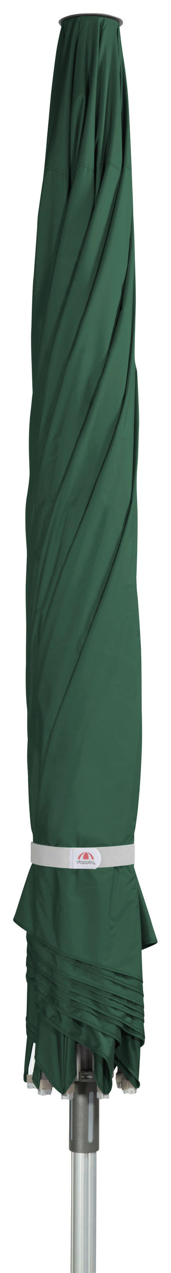 SONNENSCHIRM 500 cm Dunkelgrün  - Dunkelgrün/Alufarben, Basics, Textil/Metall (500cm) - Doppler