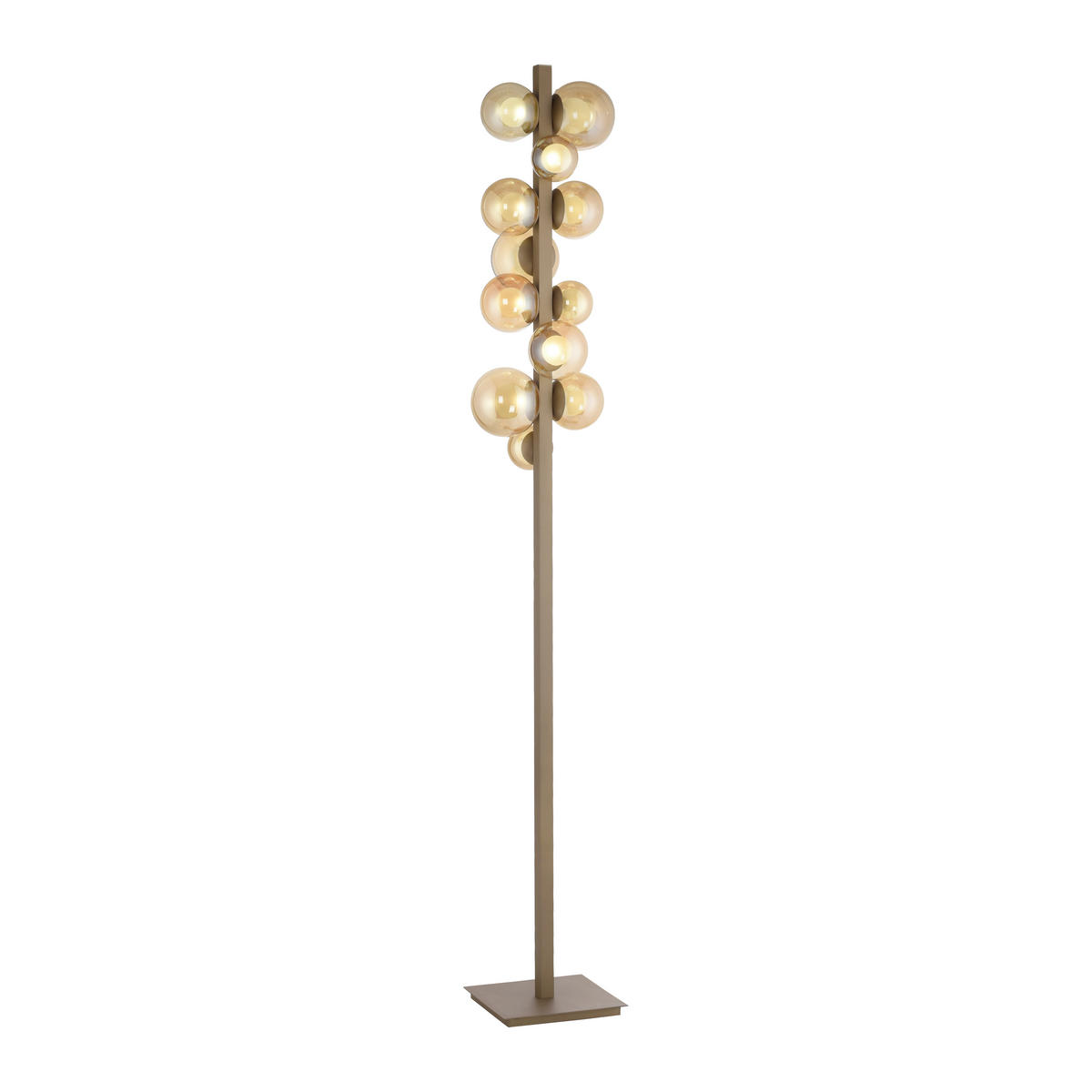 LED SVJETILJKA PODNA  - brončane boje, Basics, staklo/metal (26/24/160cm)