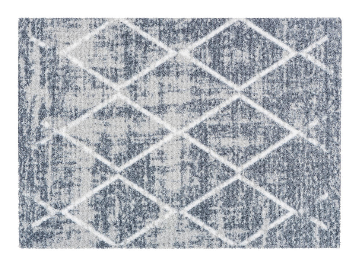 FUßMATTE  50/70 cm  Weiß, Hellgrau  - Hellgrau/Weiß, Design, Textil (50/70cm) - Esposa
