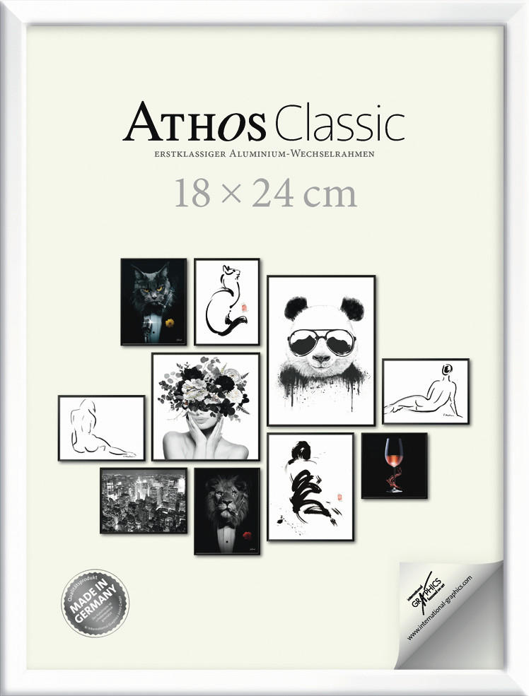 BILDERRAHMEN - Weiß Hochglanz, Basics, Papier/Holzwerkstoff (18/24/1,8cm)