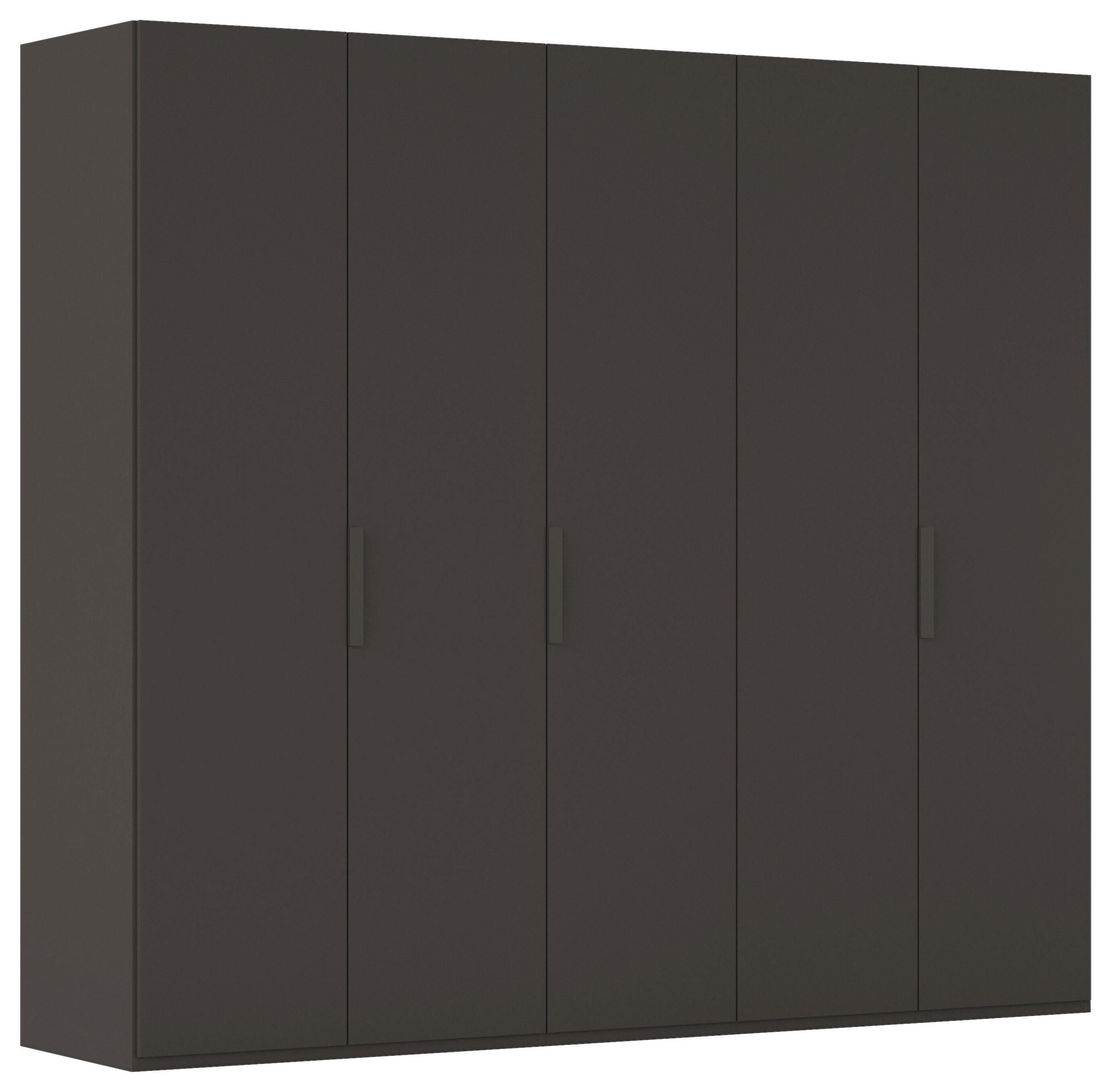 DREHTÜRENSCHRANK 251/235/61 cm,  in Graphitfarben, 5-türig  - Graphitfarben, Basics, Holzwerkstoff/Metall (251/235/61cm) - Novel