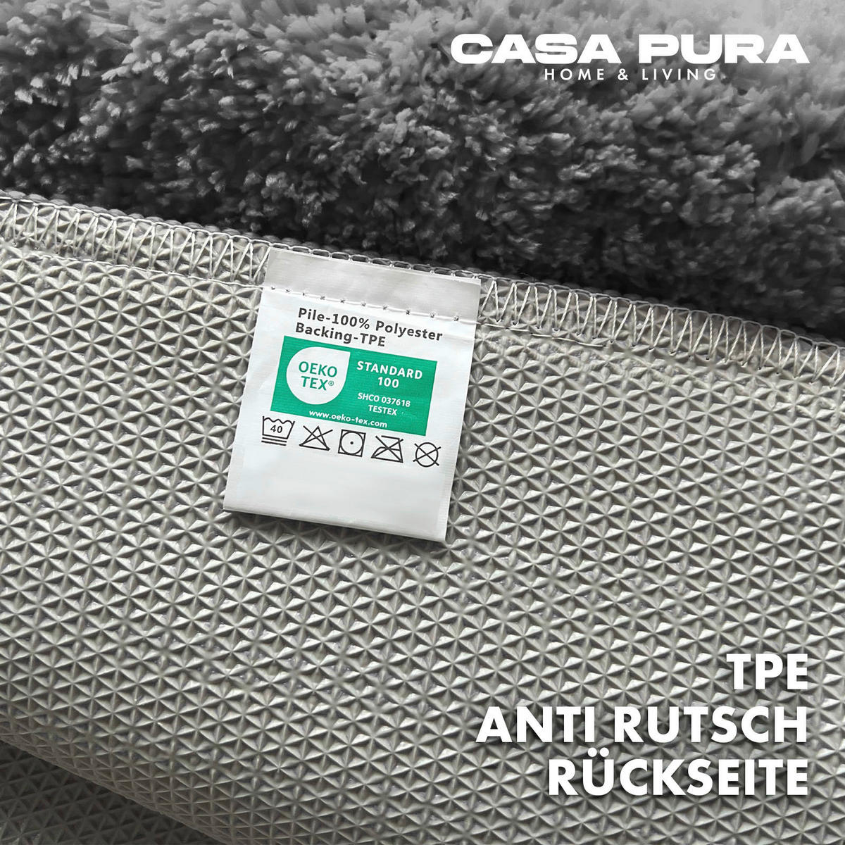 BADEMATTE SKY Dunkelgrau 80/150 cm  - Dunkelgrau, Basics, Kunststoff/Textil (80/150cm) - Floordirekt