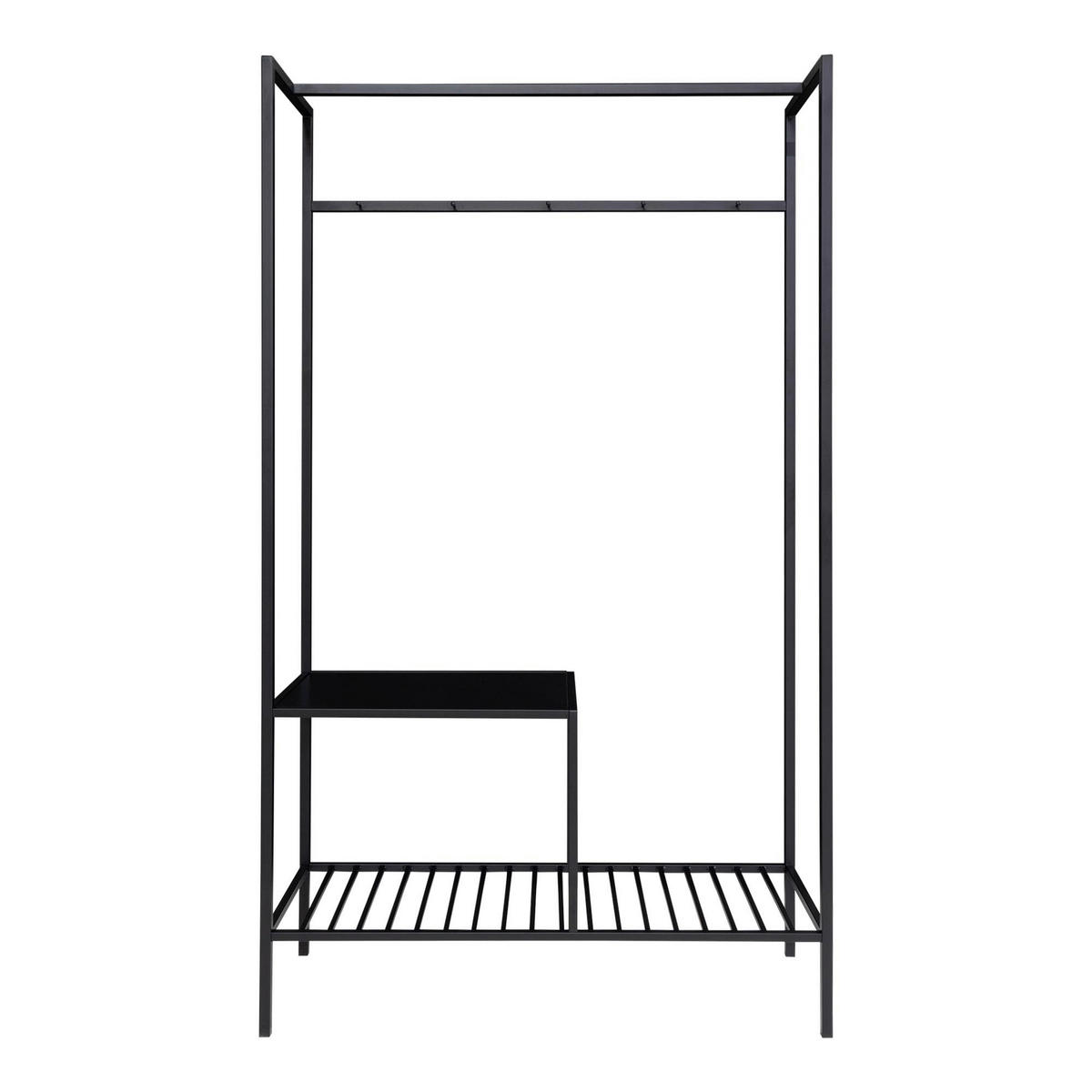 GARDEROBE  in 101/170/38 cm  - Schwarz, Basics, Holzwerkstoff/Metall (101/170/38cm) - MID.YOU