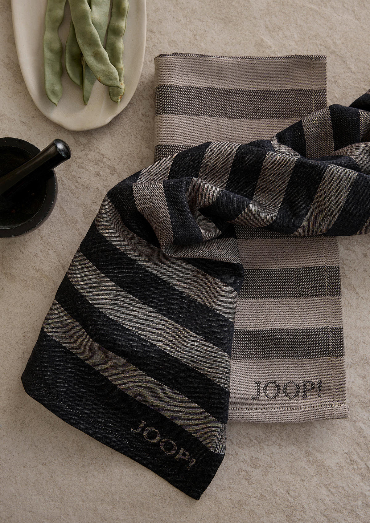 GESCHIRRTUCH Schwarz  - Schwarz, Basics, Textil (50/70cm) - Joop!