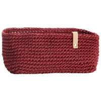 Coș Decorativ - roșu burgund, Basics, plastic (27/12/17cm)