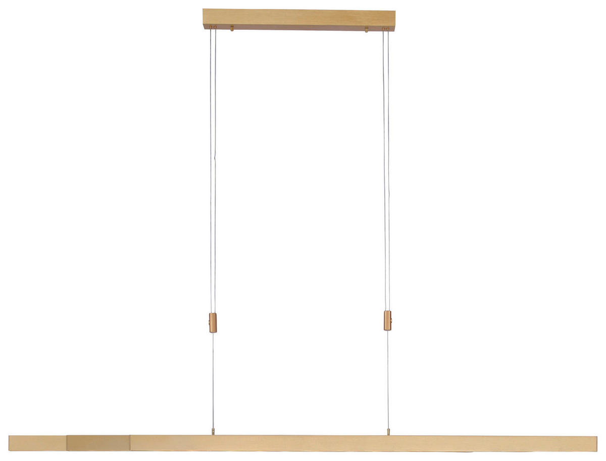 LED-HÄNGELEUCHTE 120-179/5,5/180 cm    - Messingfarben, Design, Metall (120-179/5,5/180cm) - Paul Neuhaus