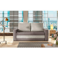 SCHLAFSOFA in Samt Taupe  - Taupe/Schwarz, Design, Kunststoff/Textil (150/90/90cm) - MID.YOU