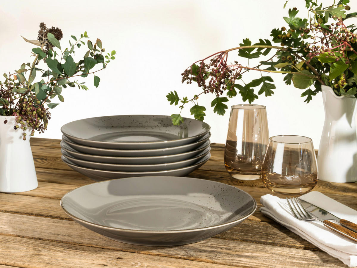 SET MATTALLRIKAR 27 cm  - grå, Trend, keramik (27cm) - Creatable
