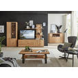 WOHNWAND  in Eichefarben  301/202/45 cm  - Eichefarben/Dunkelgrau, Design, Glas/Holz (301/202/45cm) - Valnatura