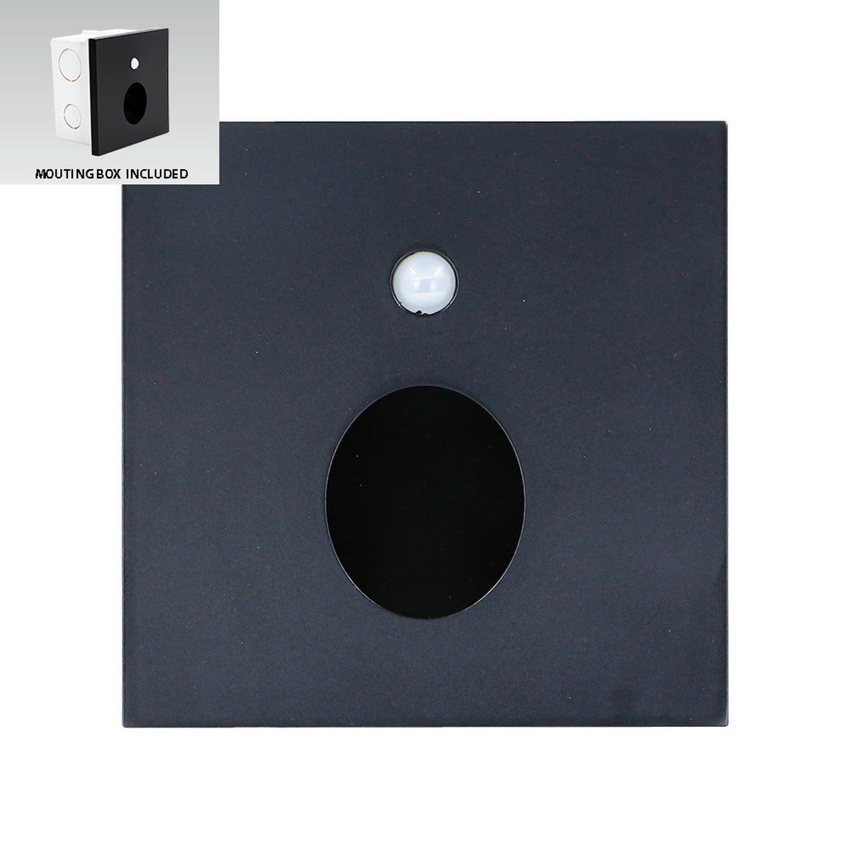 SPOTLÁMPA - fekete, Basics, műanyag (8.7/8.7/7cm)