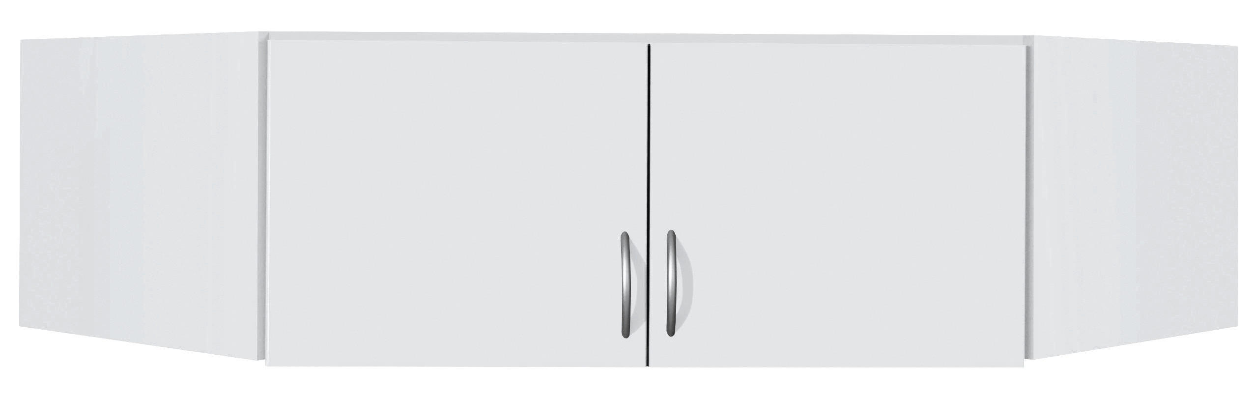 AUFSATZSCHRANK 117/39/52,2 cm  - Weiss/Silberfarben, Design, Holzwerkstoff/Kunststoff (117/39/52,2cm) - Boxxx