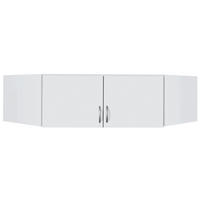 AUFSATZSCHRANK 117/39/52,2 cm  - Weiss/Silberfarben, Design, Holzwerkstoff/Kunststoff (117/39/52,2cm) - Boxxx