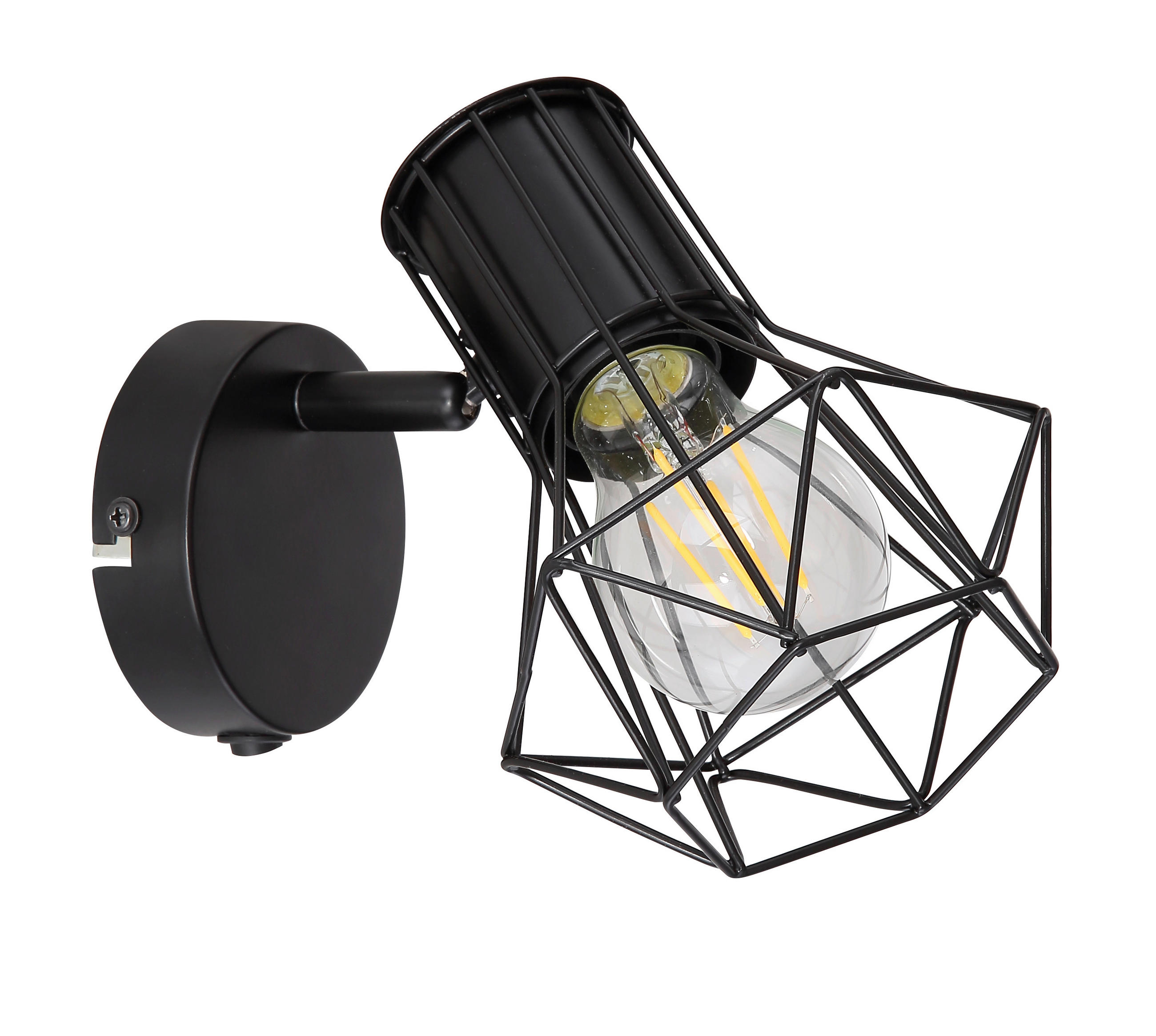 BODOVÉ SVÍTIDLO, 40 W/E27, 16,5/13 cm  - černá, Lifestyle, kov (16,5/13cm) - Marama